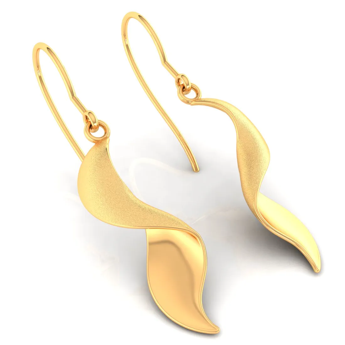 14k Minimal Gold Earrings With Spiral Design