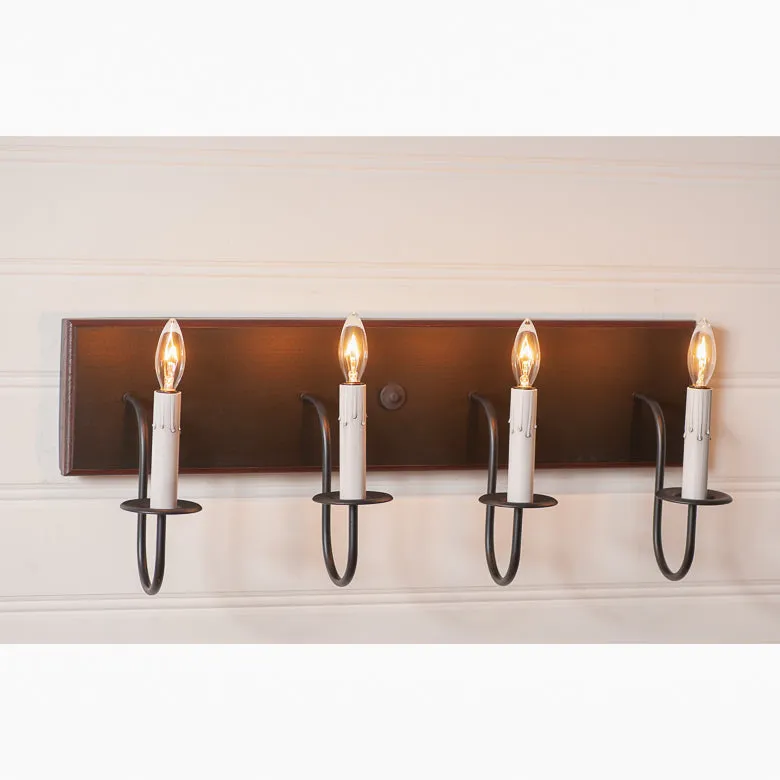 4-Light Vanity Light in Rustic Black