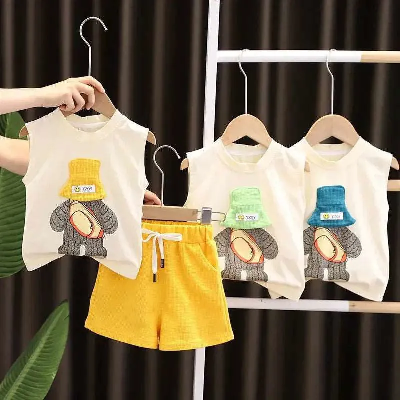 Adorable Cotton Cartoon T-Shirt and Shorts Sets