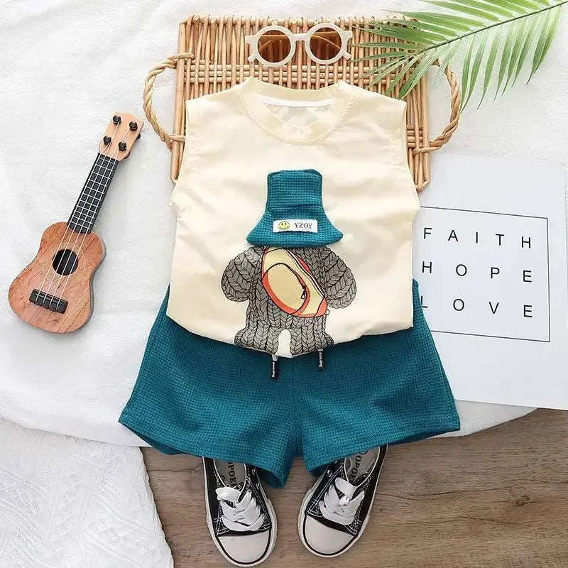 Adorable Cotton Cartoon T-Shirt and Shorts Sets