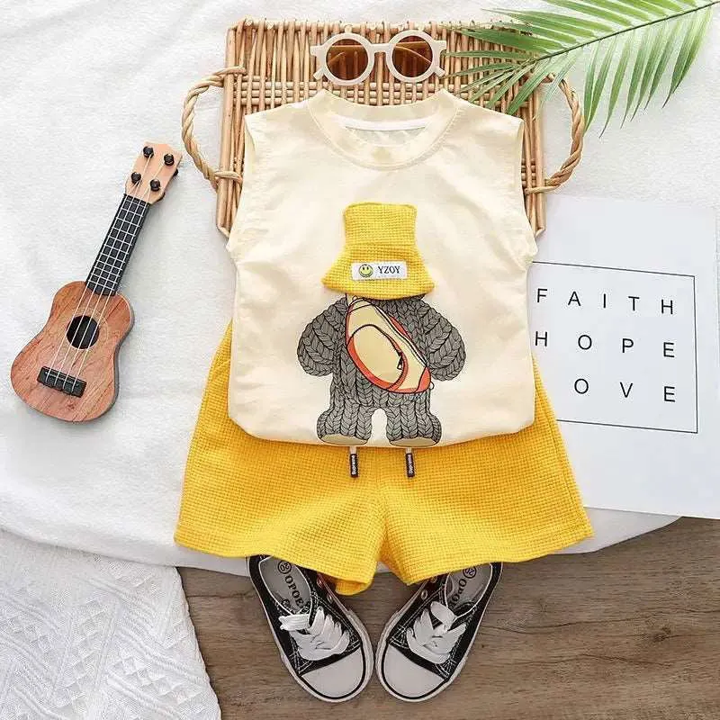 Adorable Cotton Cartoon T-Shirt and Shorts Sets