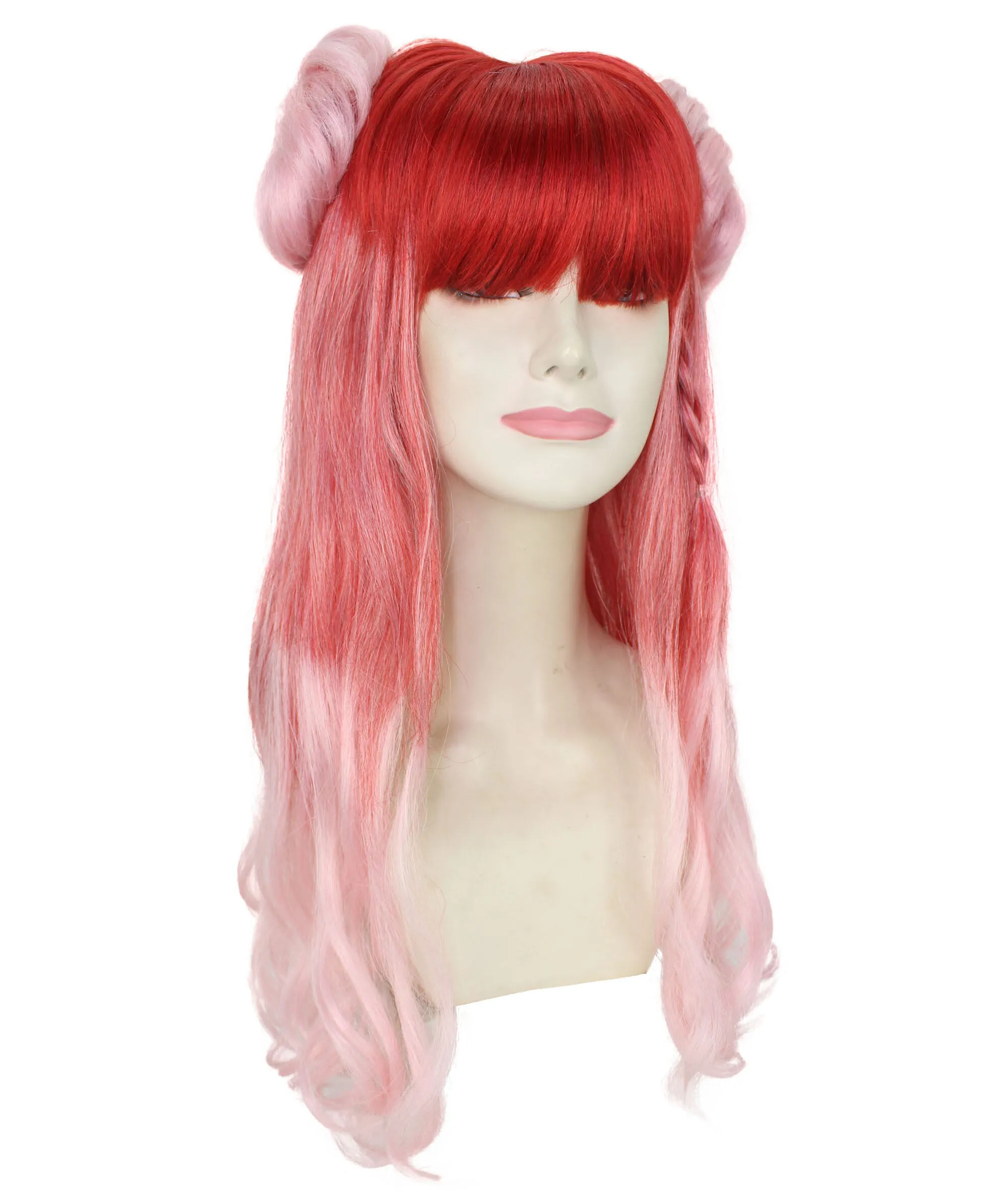 Adult Women's Red Ombre Long Curly Cosplay Wig | Perfect for Halloween & Cosplay Event  Flame-retardant Synthetic Fiber