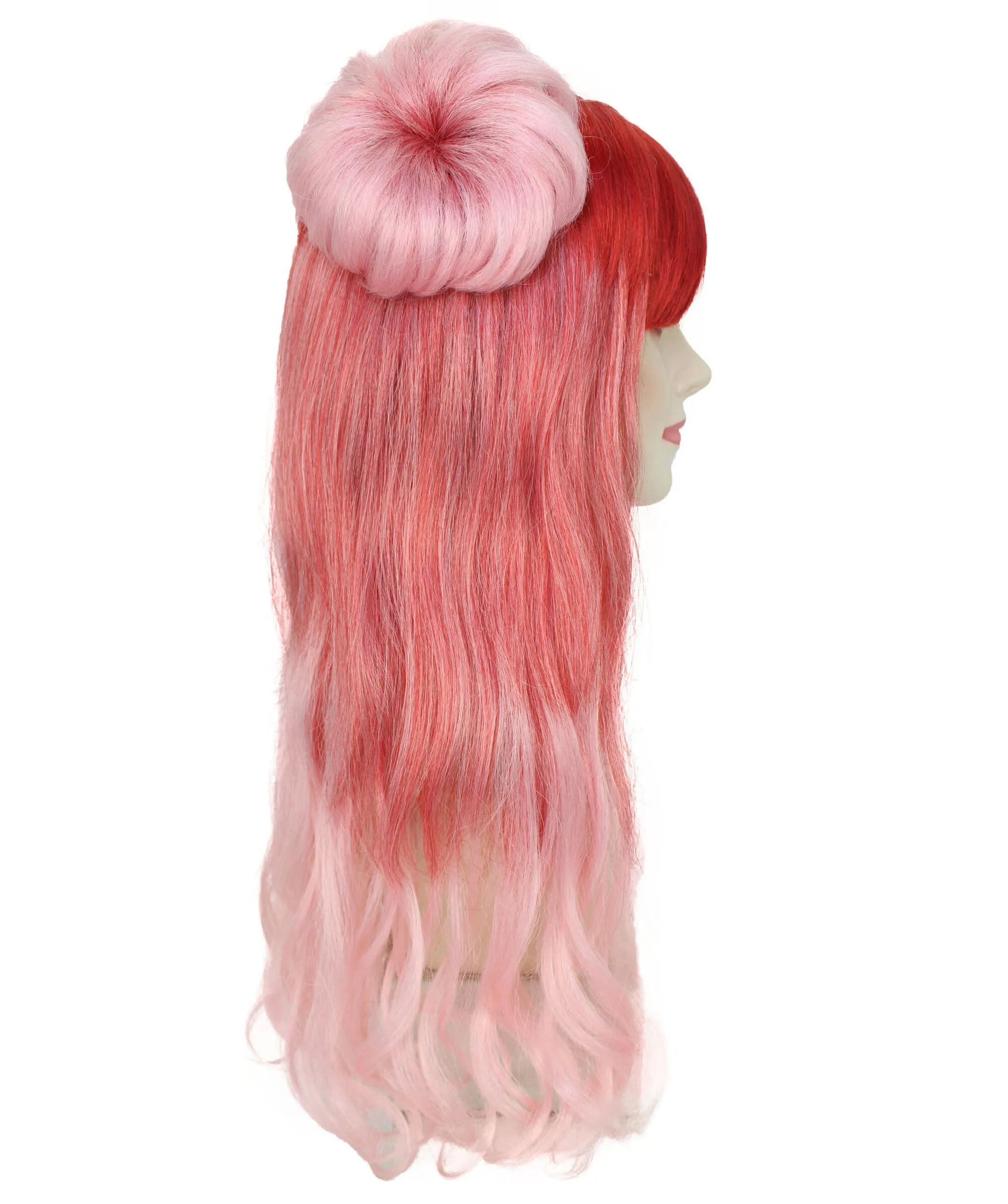 Adult Women's Red Ombre Long Curly Cosplay Wig | Perfect for Halloween & Cosplay Event  Flame-retardant Synthetic Fiber