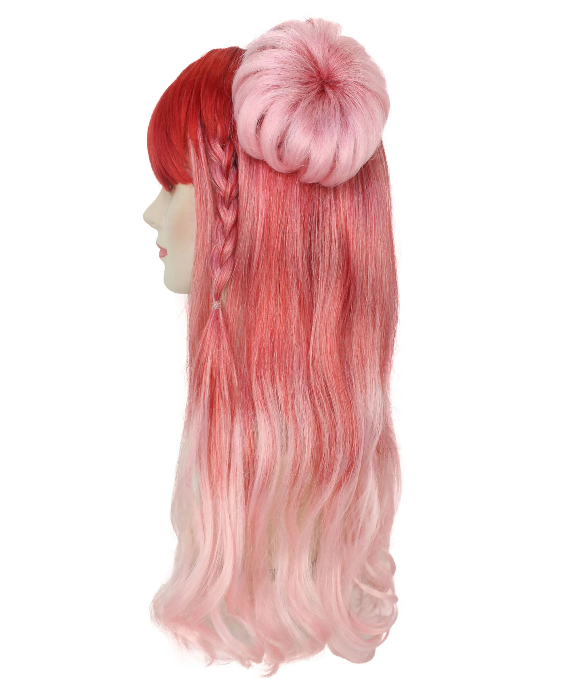 Adult Women's Red Ombre Long Curly Cosplay Wig | Perfect for Halloween & Cosplay Event  Flame-retardant Synthetic Fiber