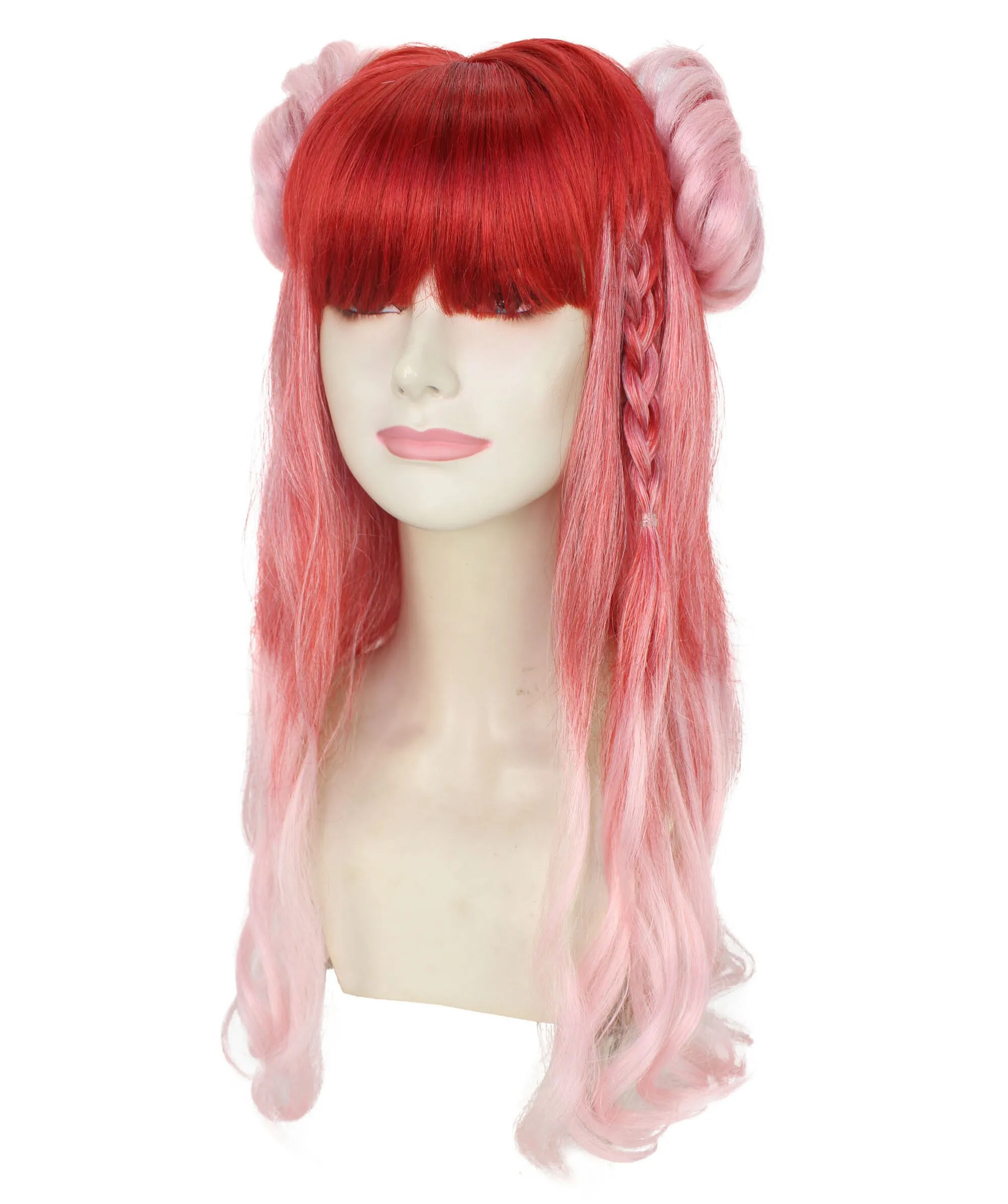 Adult Women's Red Ombre Long Curly Cosplay Wig | Perfect for Halloween & Cosplay Event  Flame-retardant Synthetic Fiber