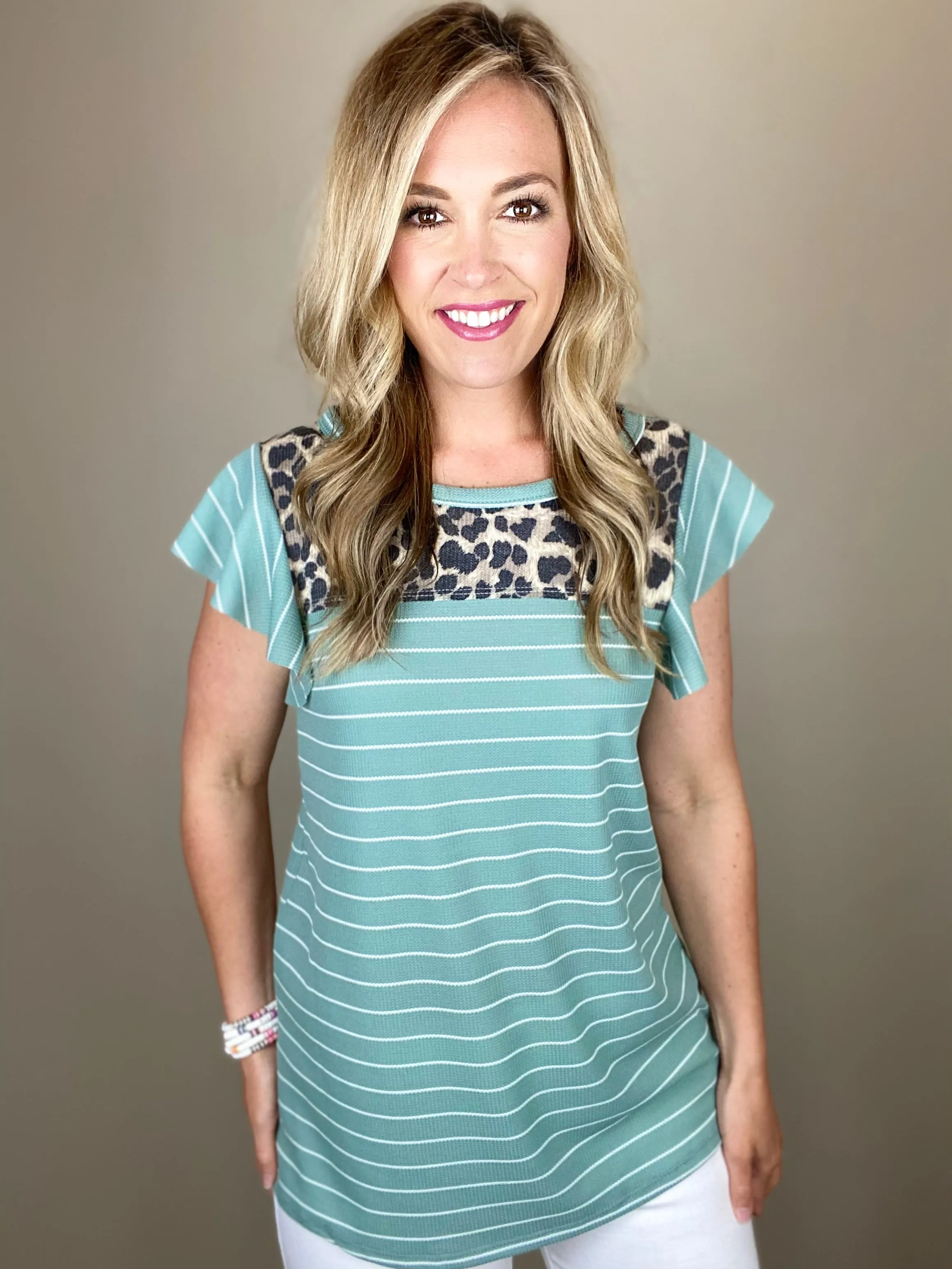 Animal Stripe Top- 2 Colors