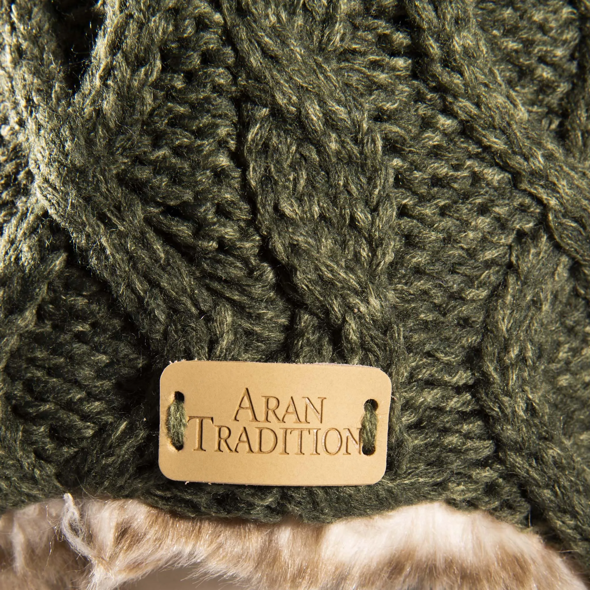 Aran Cable Trapper Hat