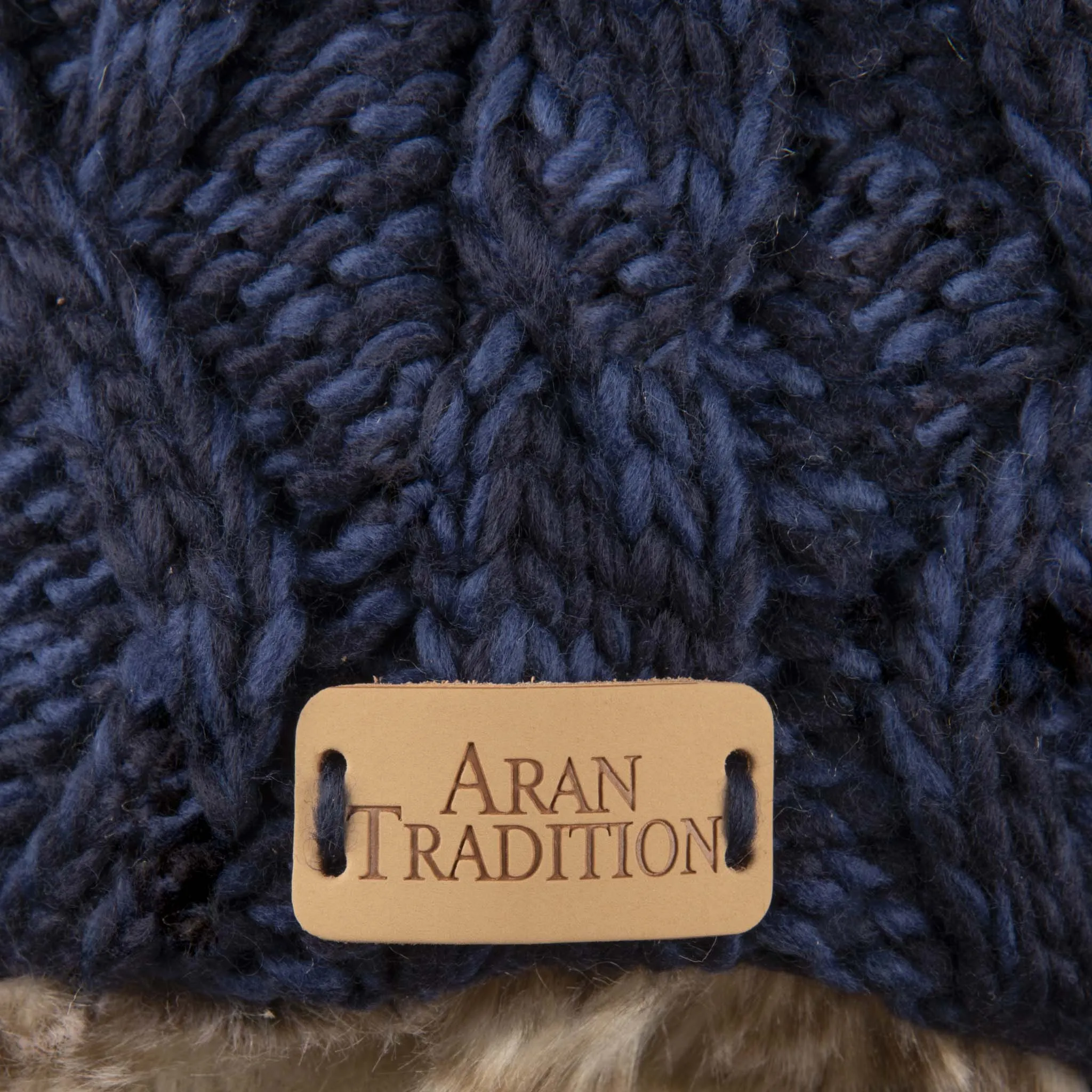 Aran Cable Trapper Hat