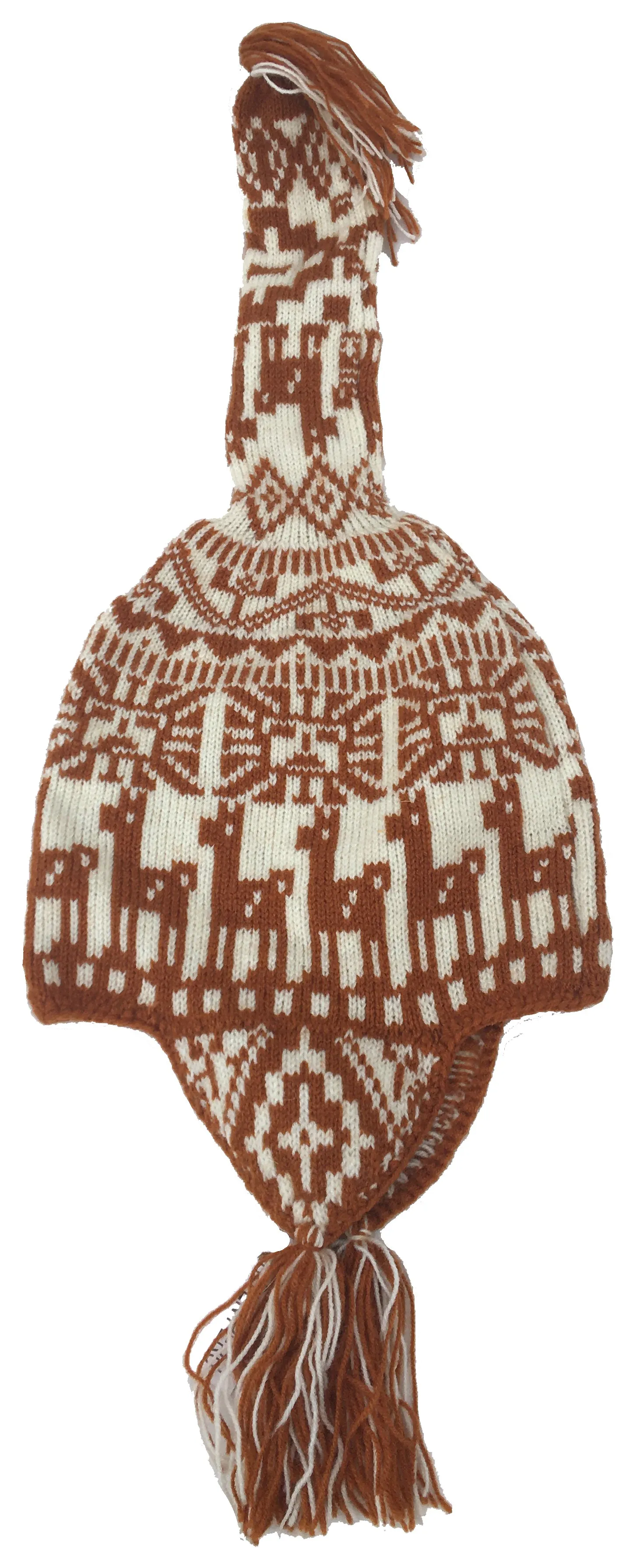 Authentic Chullo Cap Hand Made in Peru 100% Alpaca