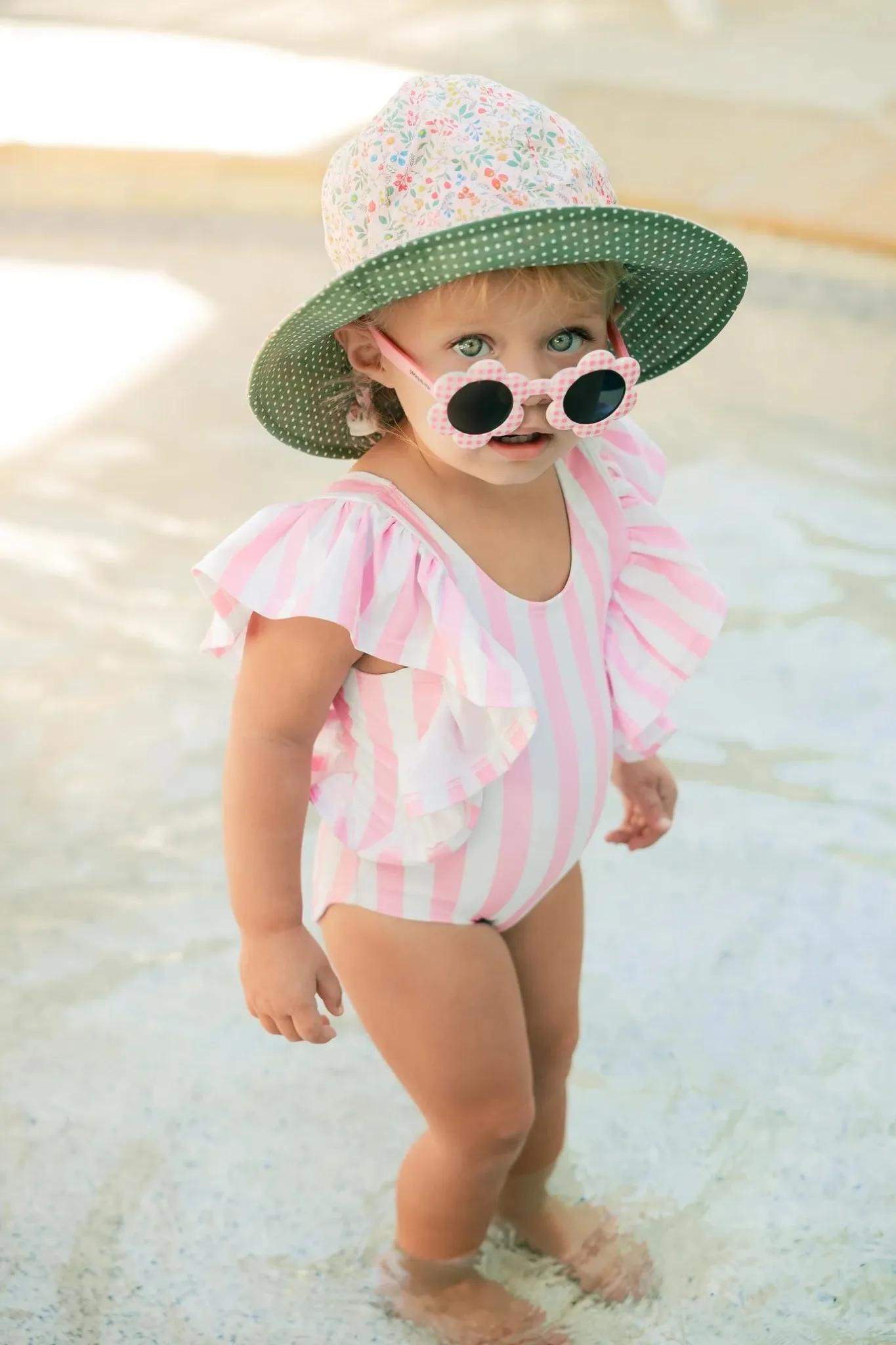 Baby Daisy Sunglasses - Pink Check