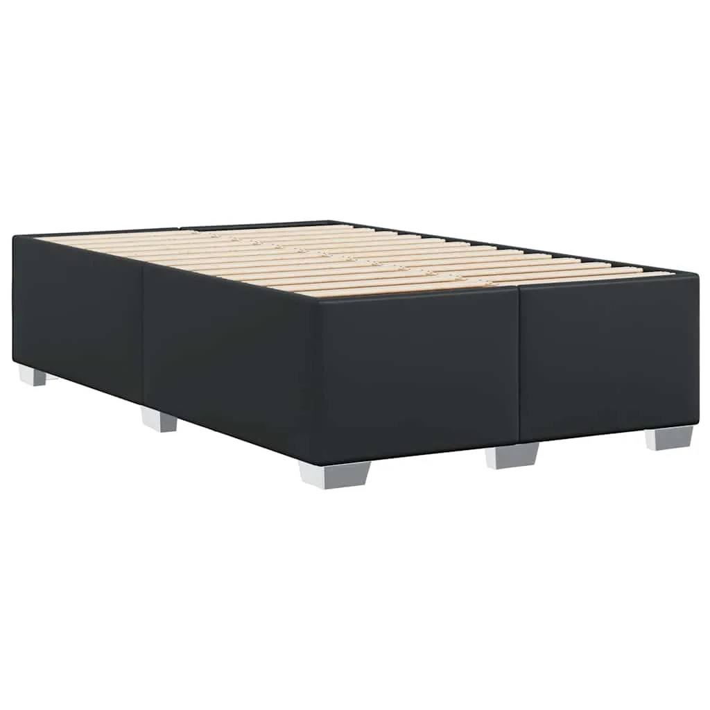 Bed Frame without Mattress Black Double Faux Leather