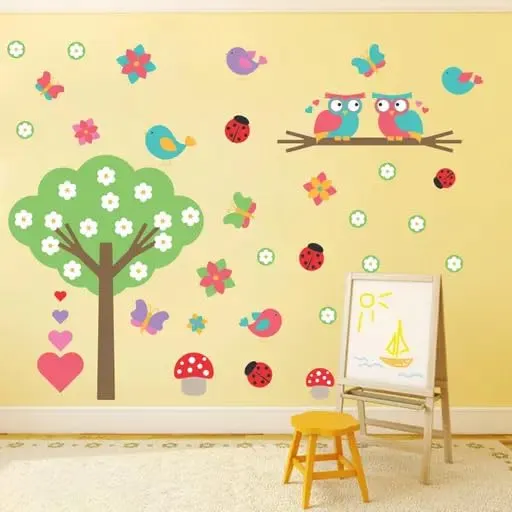 Best Stuff - Beautiful Blossom Tree with Birds Wall Sticker for Kids Room Home Decor (136 cm x 130 cm)- Code BC 12