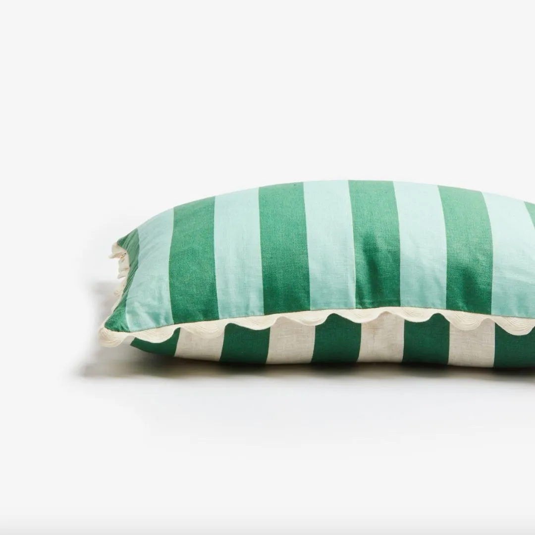 Bold Stripe Verde Cushion | 60 x 40cm