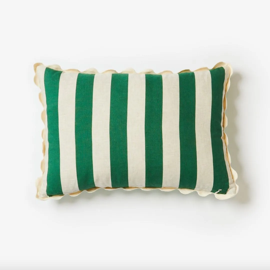 Bold Stripe Verde Cushion | 60 x 40cm