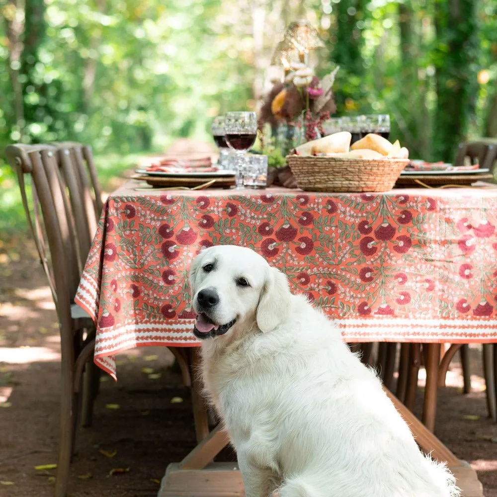 Cactus Flower Red Tablecloth