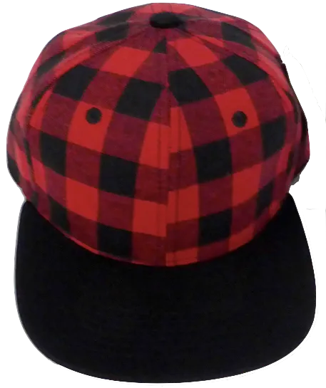 Children's Buffalo Check SnapBack Hat in Red/Black