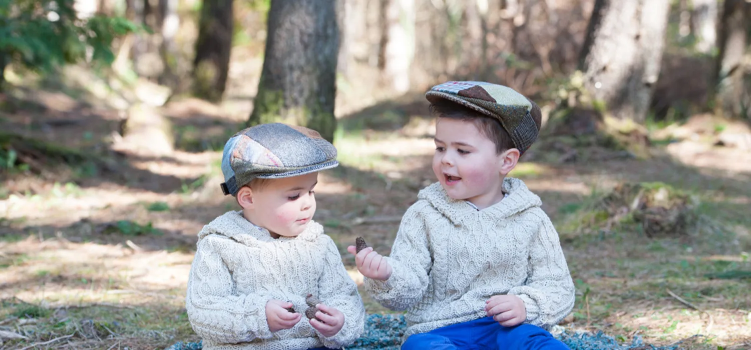 Children's Cap Patchwork Tweed