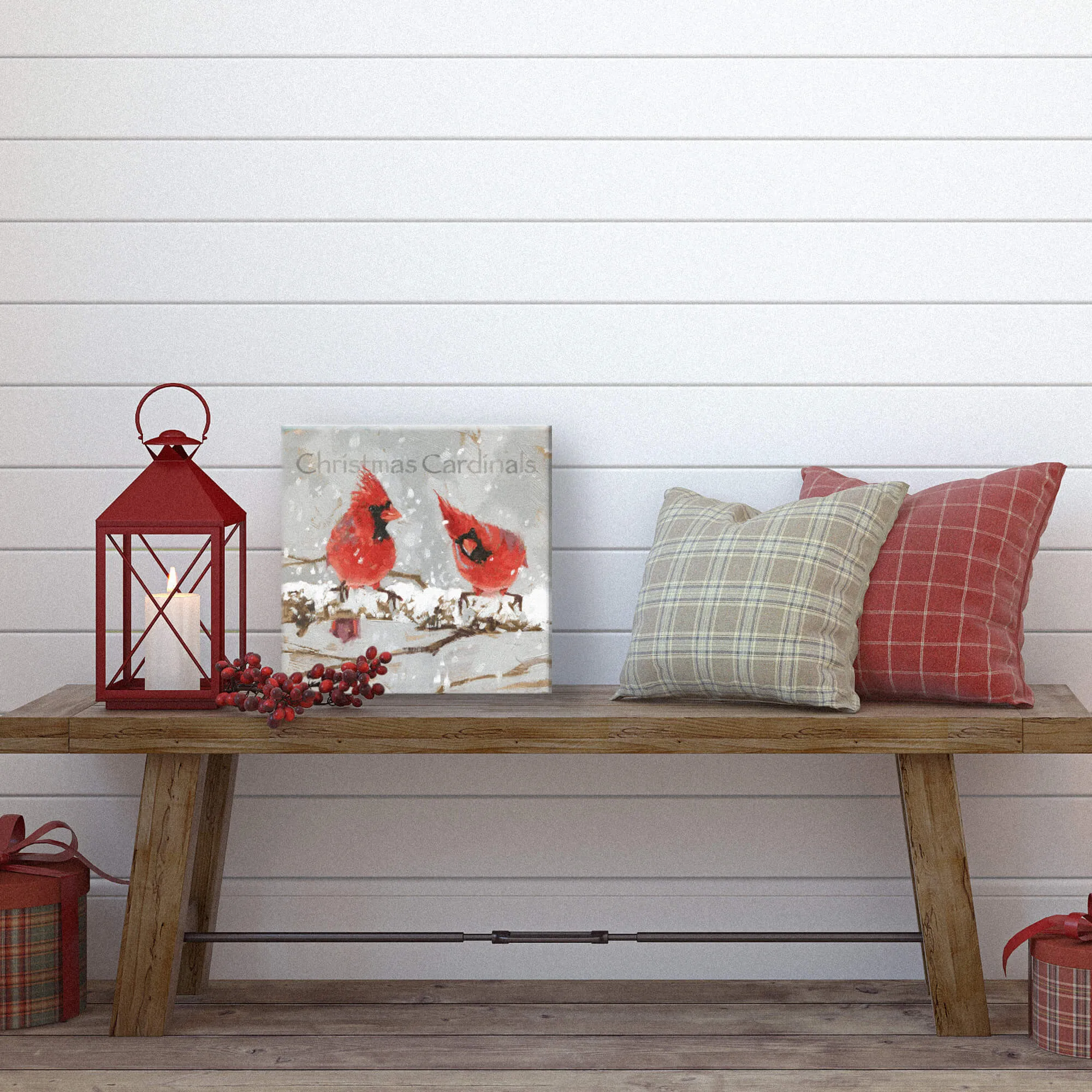 Christmas Cardinals Wall Art