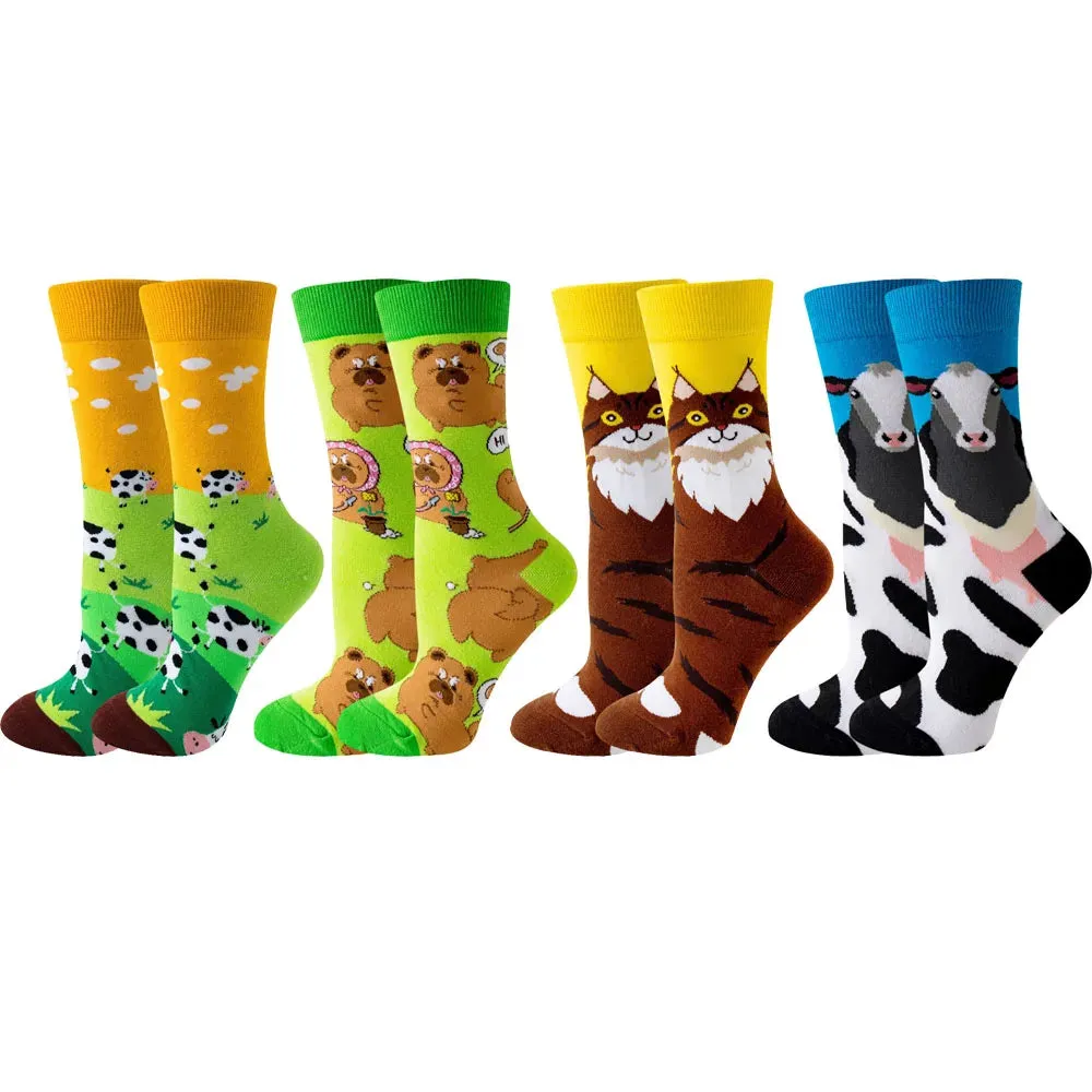 Colorful Summer Socks 4 Pack