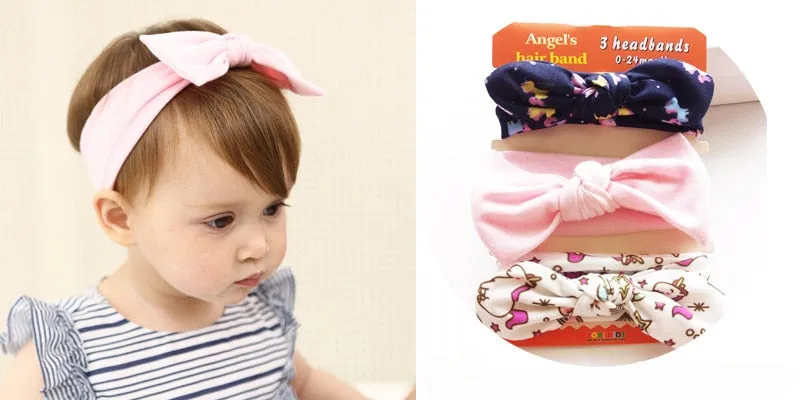 Cotton Baby Headband with Bow