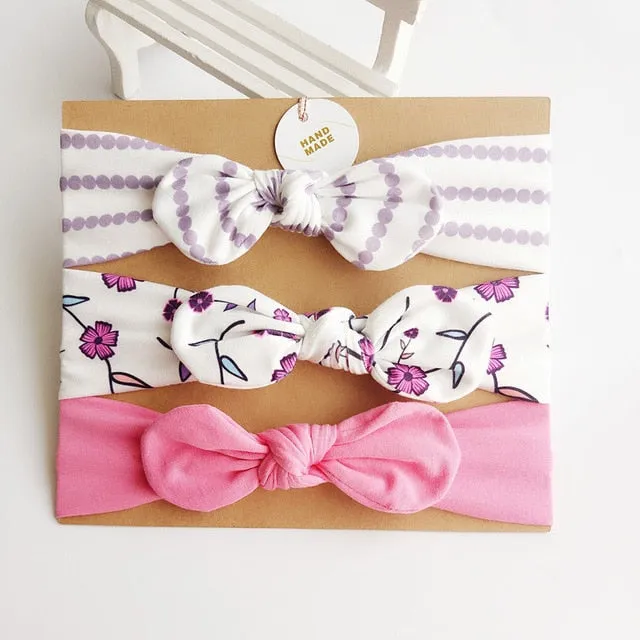 Cotton Baby Headband with Bow