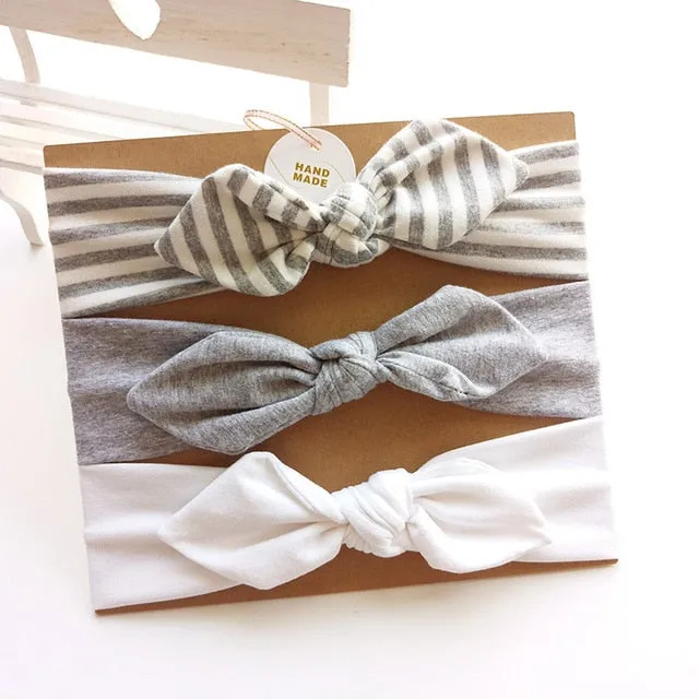 Cotton Baby Headband with Bow