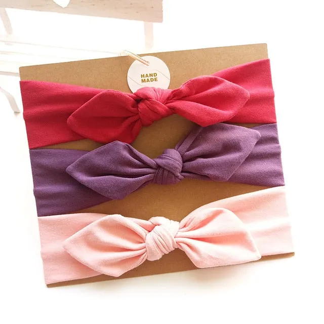 Cotton Baby Headband with Bow