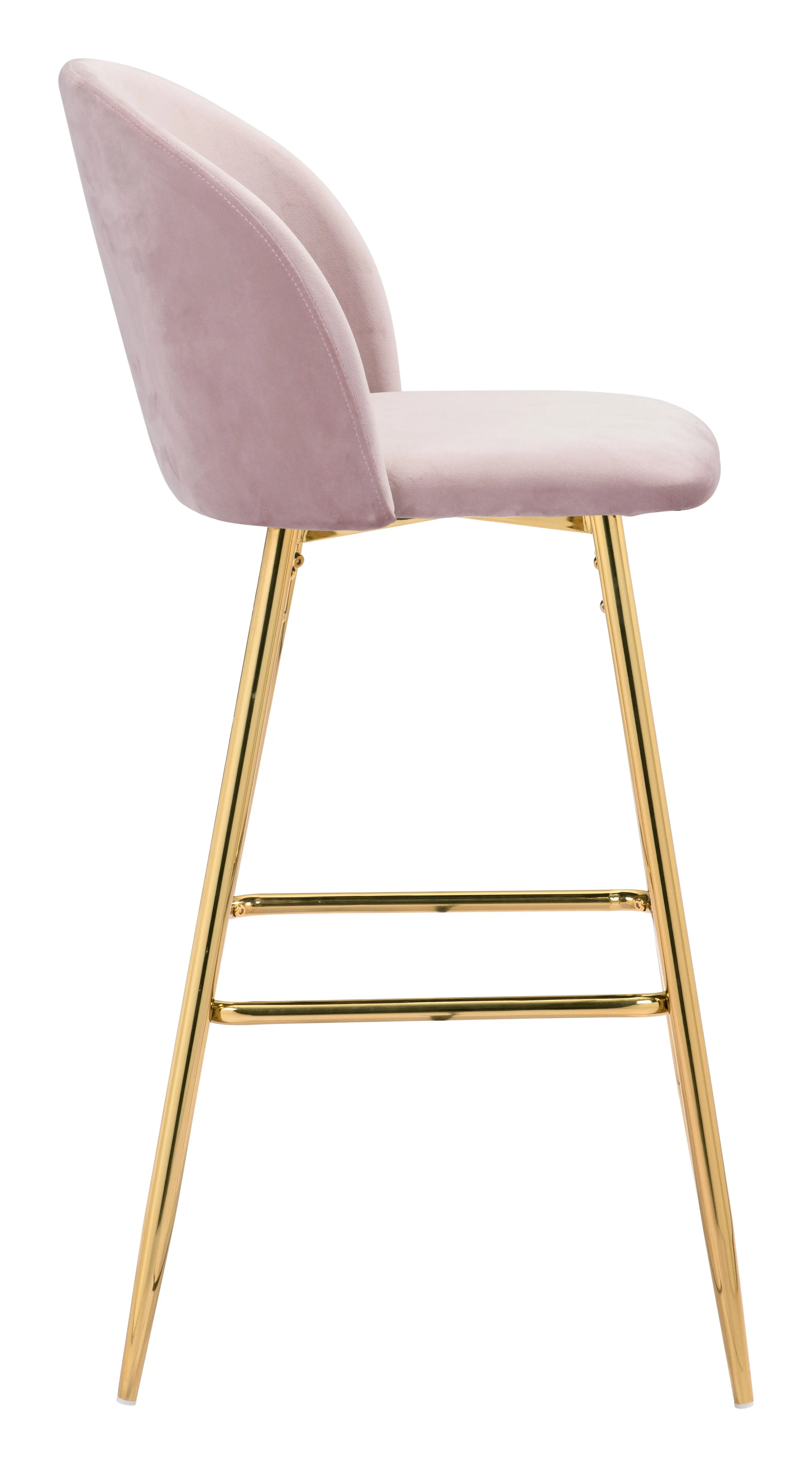 Cozy Barstool Pink & Gold