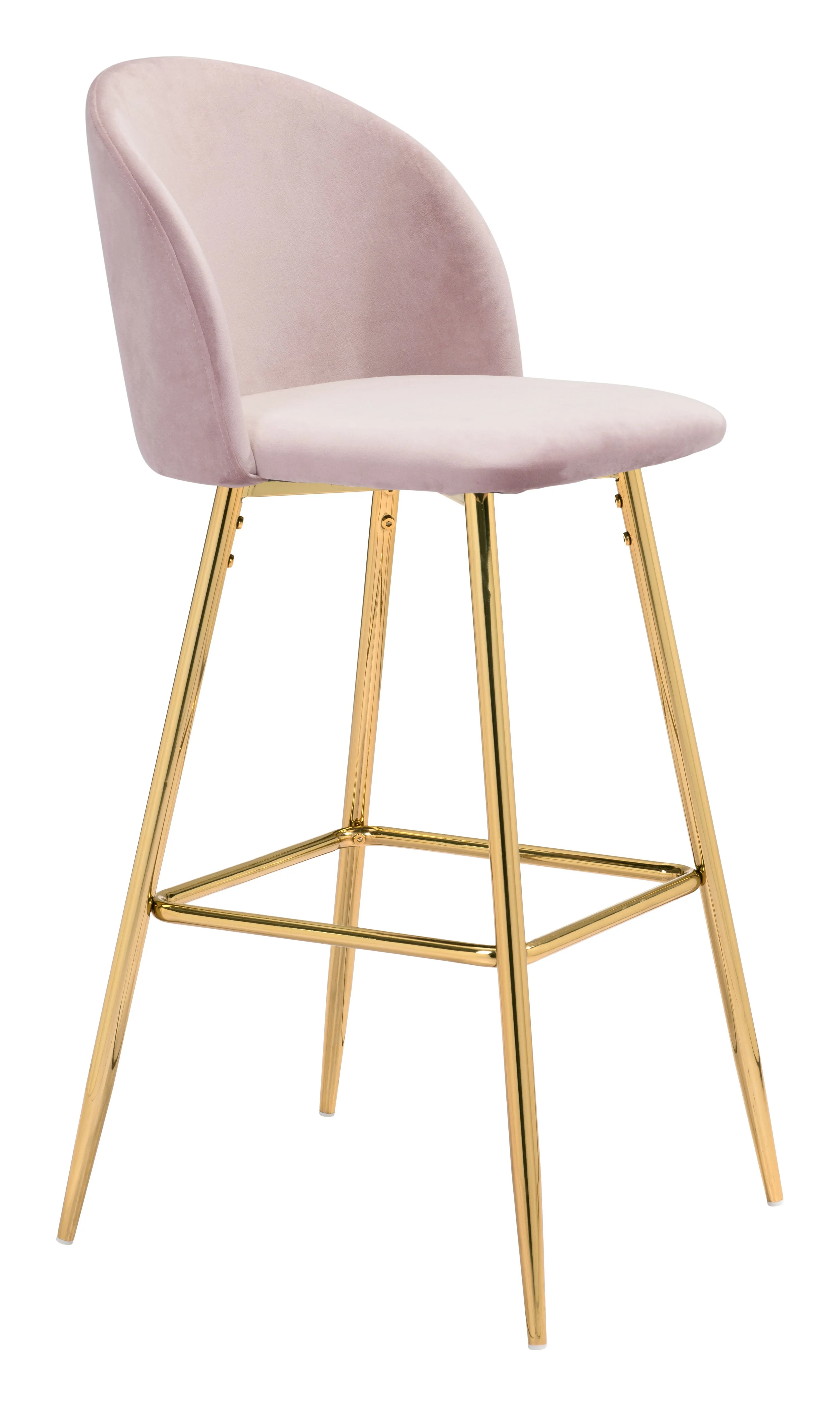 Cozy Barstool Pink & Gold