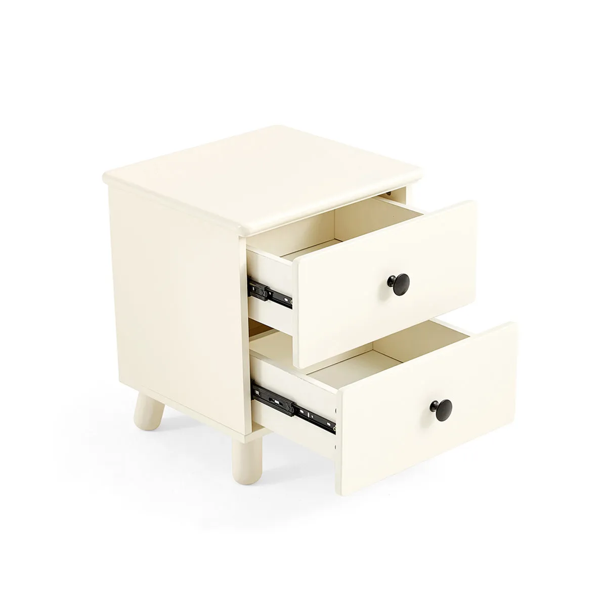 Creamy White Bedside Kids Cabinet