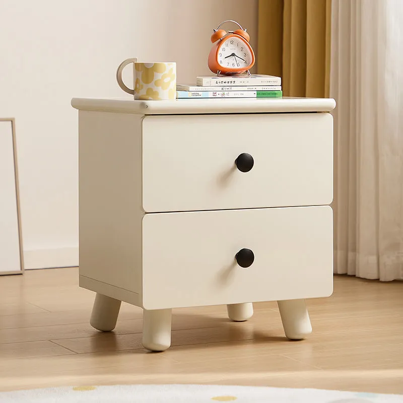 Creamy White Bedside Kids Cabinet