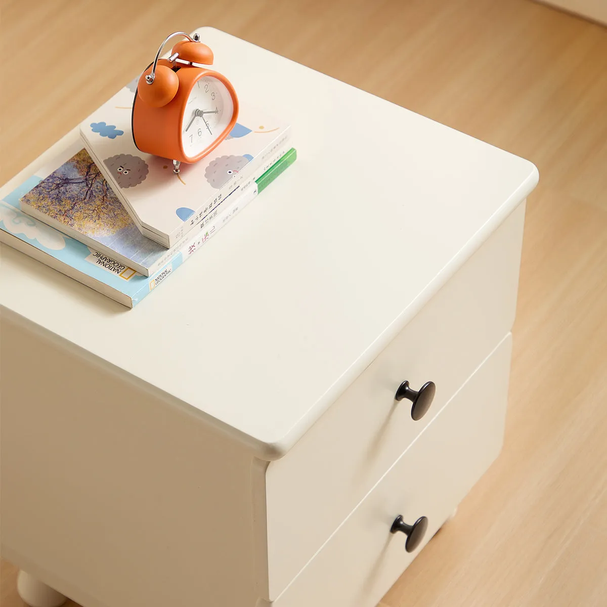 Creamy White Bedside Kids Cabinet