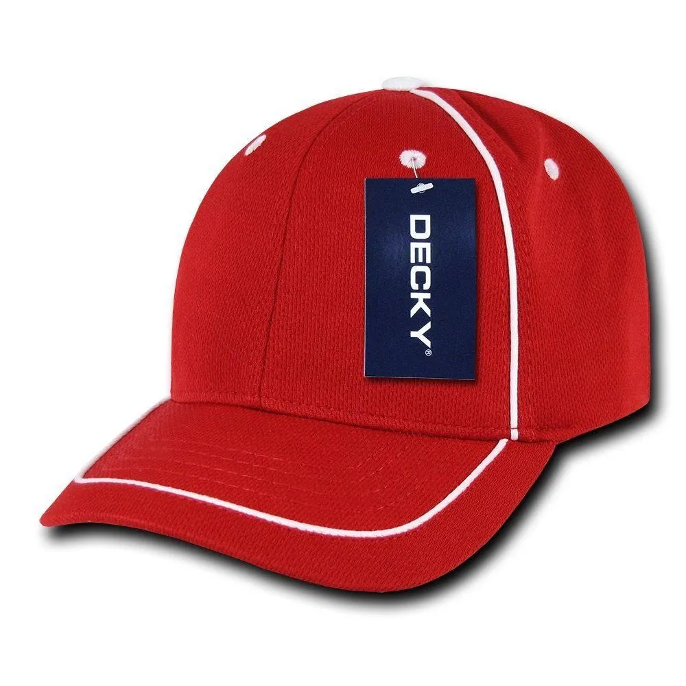 Decky Performance Mesh Piped 6 Panel Snapback Jersey Mesh Baseball Caps Hats