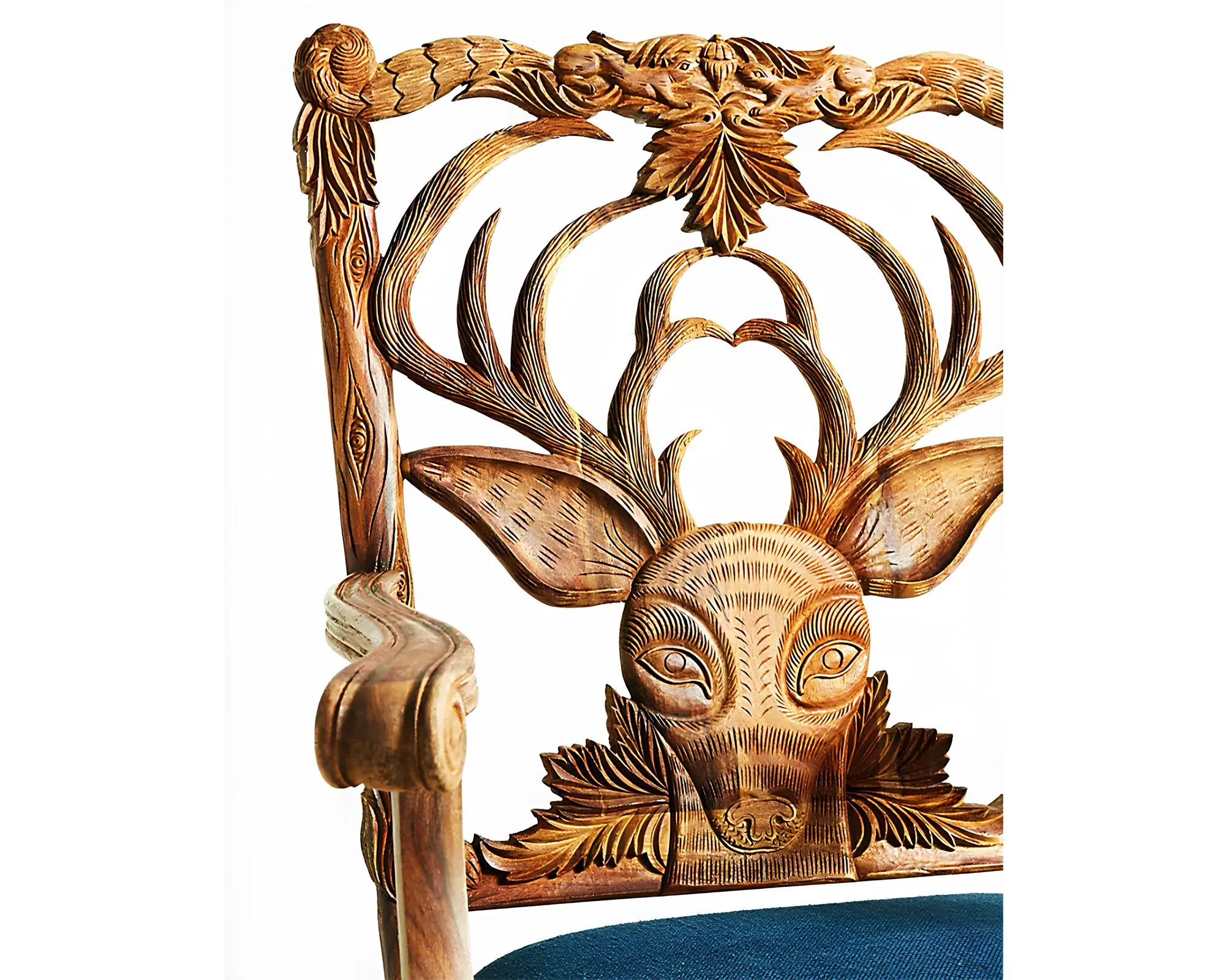 Deer Face Crafted Handmade Armchair