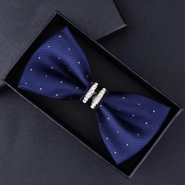 Elegant Tuxedo Metal/Crystal Bow Ties - 42 Colors