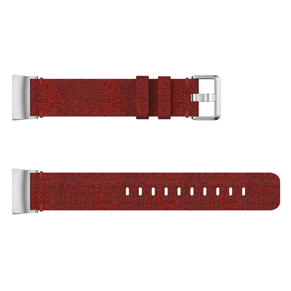 Fitbit Charge 5 simple canvas watch strap - Red