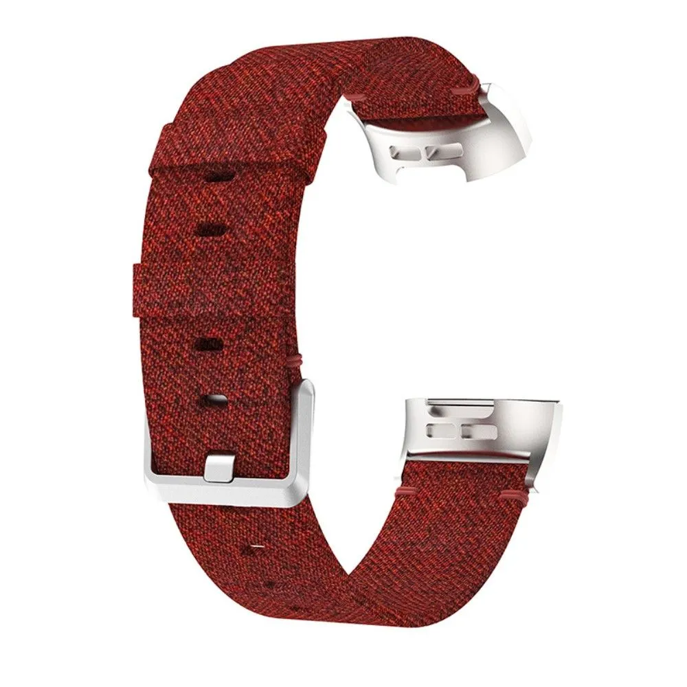 Fitbit Charge 5 simple canvas watch strap - Red