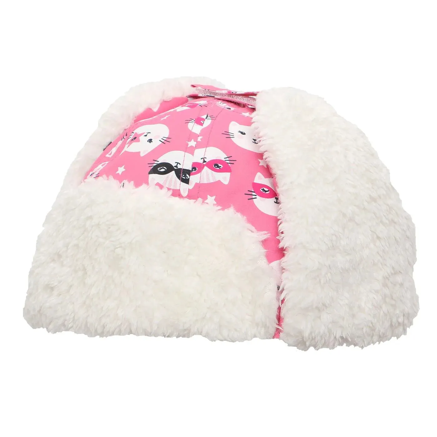 Flapjack Kids Water Repellent Trapper Hat - Cat Pink