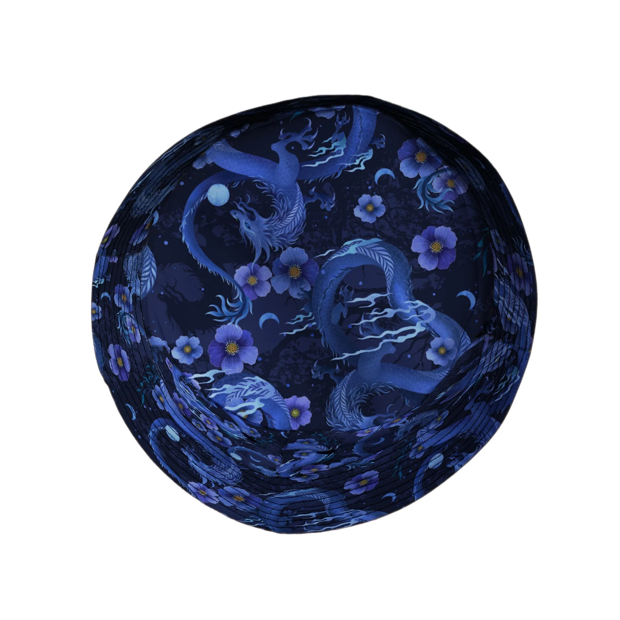 Floral Dragon Night Bucket Hat