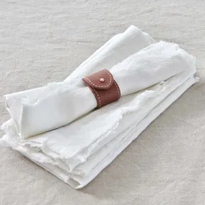 French Linen Napkin Set - Off White