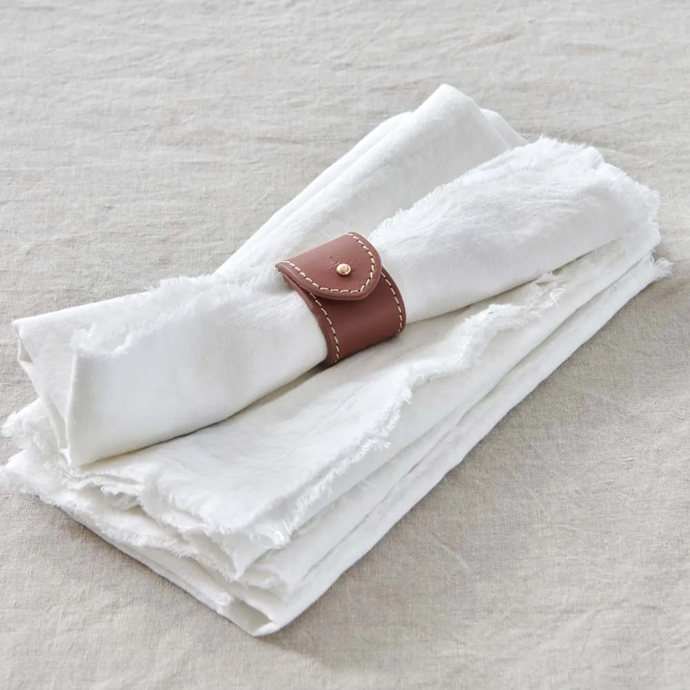 French Linen Napkin Set - Off White