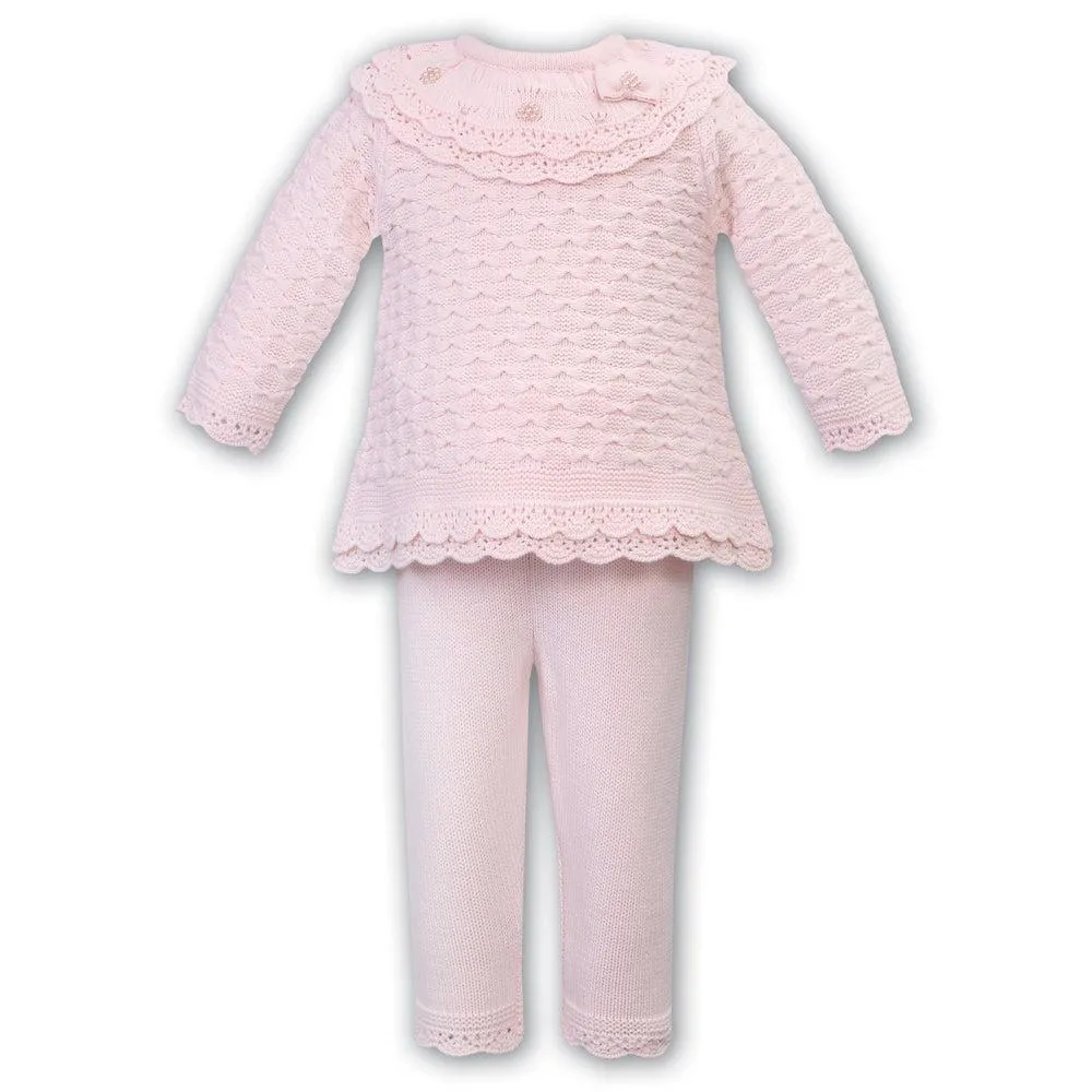 Girls Pink Pearl Trouser Set