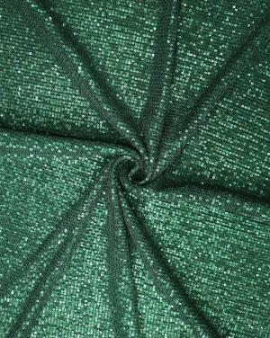 Green Polyester Net Sequin Fabric