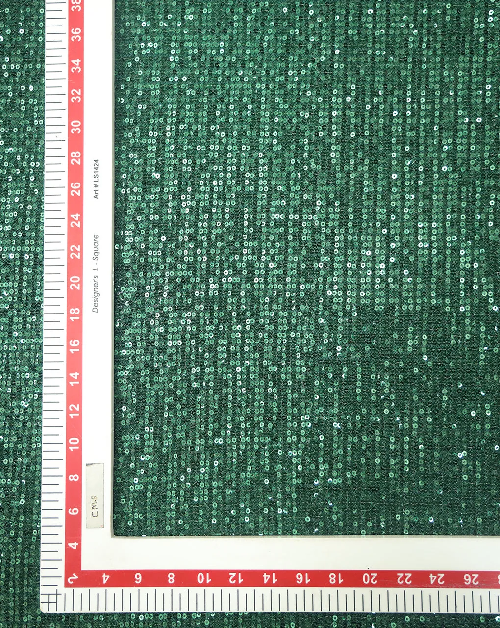 Green Polyester Net Sequin Fabric