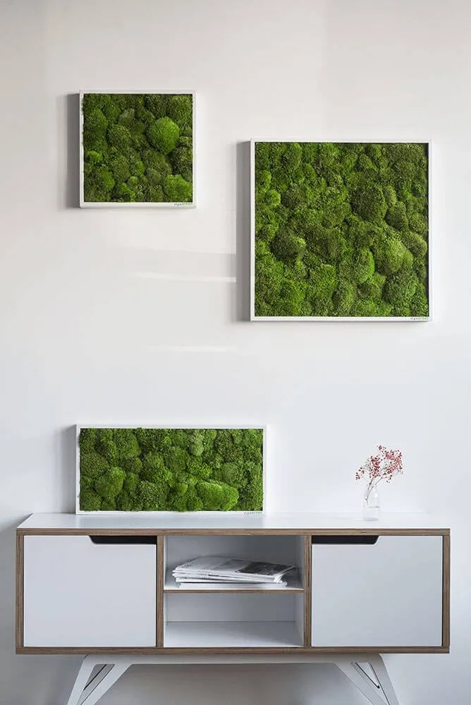 Green Square Moss Art (35cm)