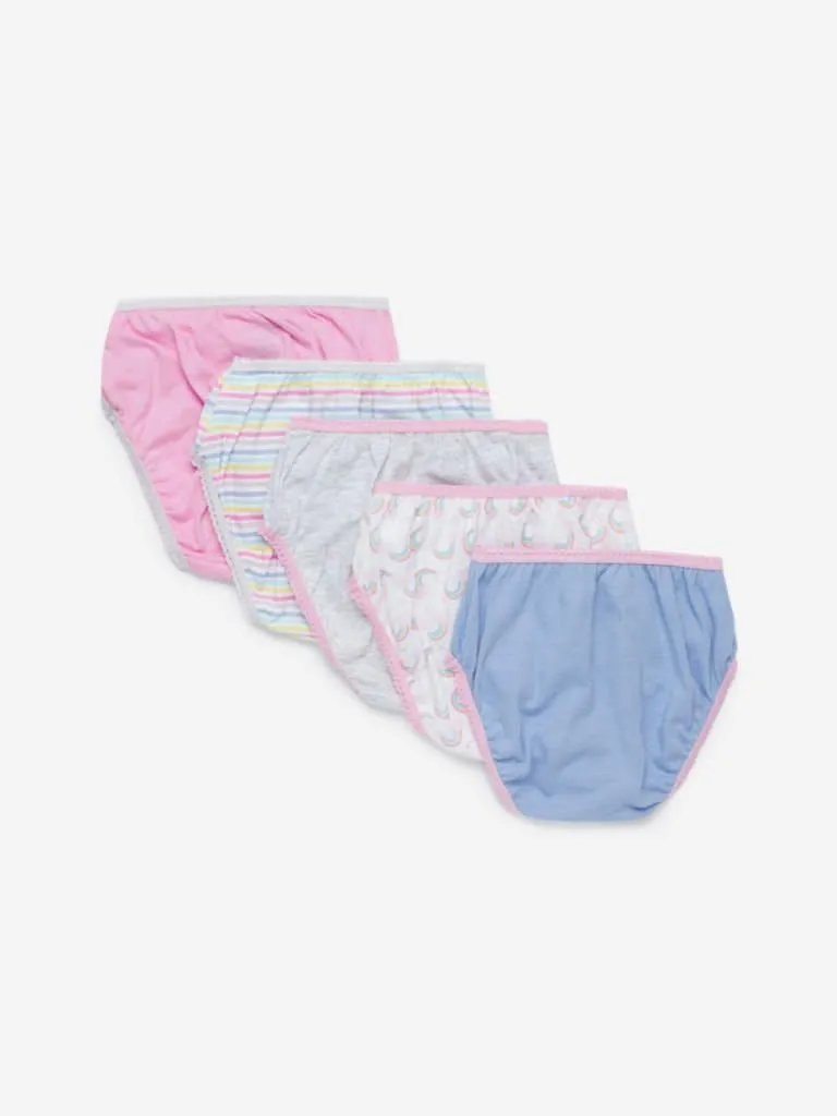 HOP Kids Multicolour Printed Briefs Pack of Five