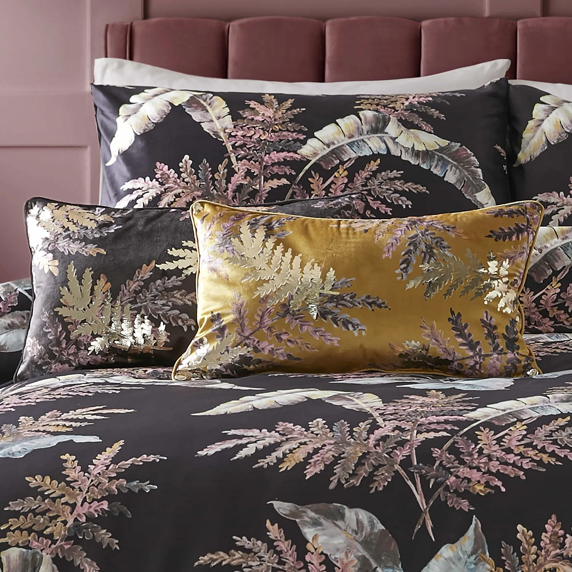 Josette Duvet Cover Set by Soiree in Black