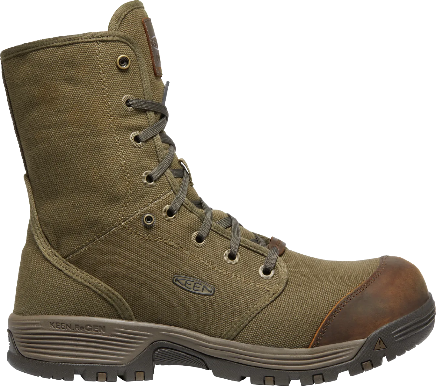 Keen 1026379 Men's CSA Roswell 8 in./6 in. Canvas Fold-Down Collar Light-Duty Safety Boots