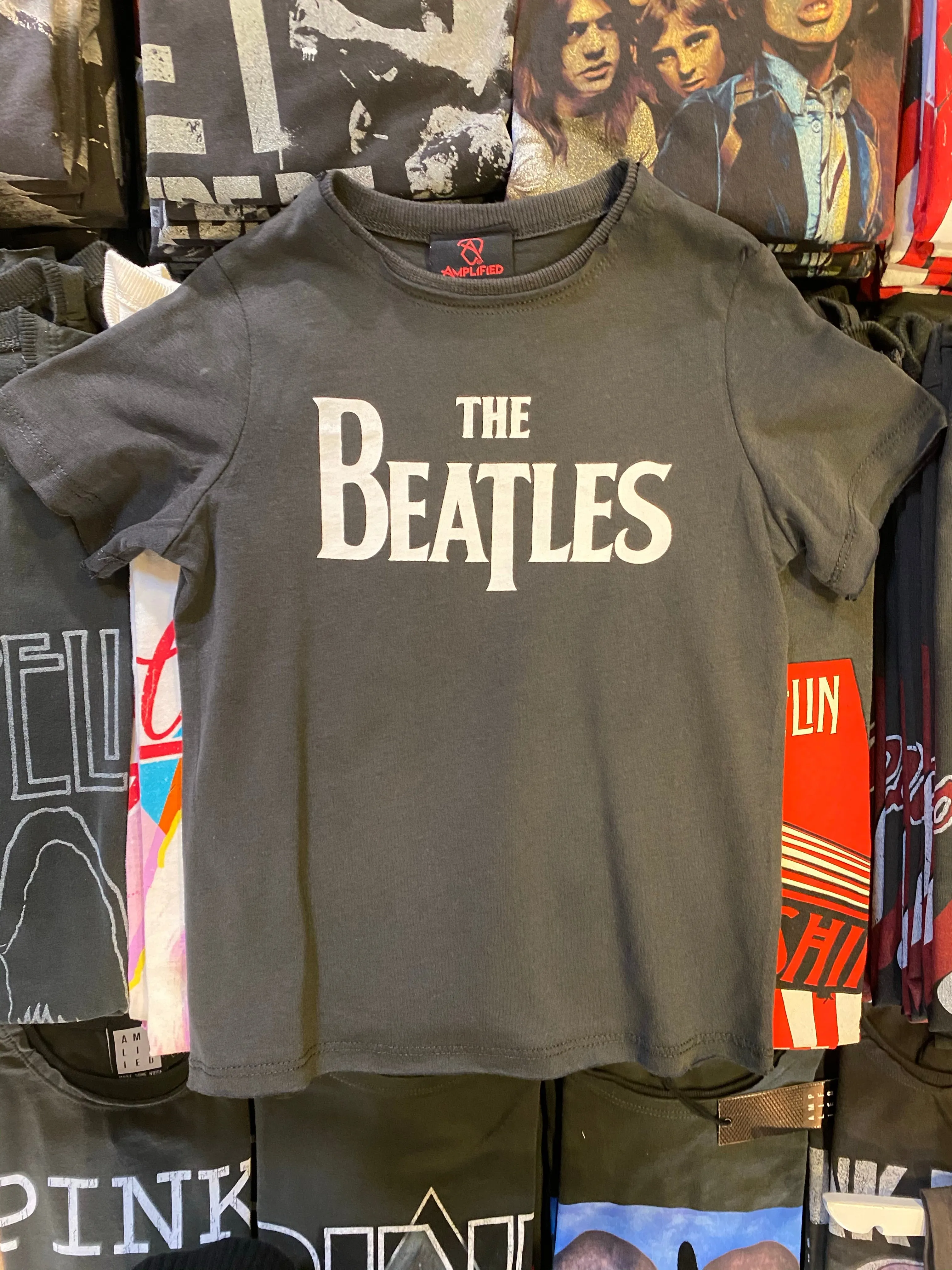 Kids Beatles T-Shirt - Charcoal