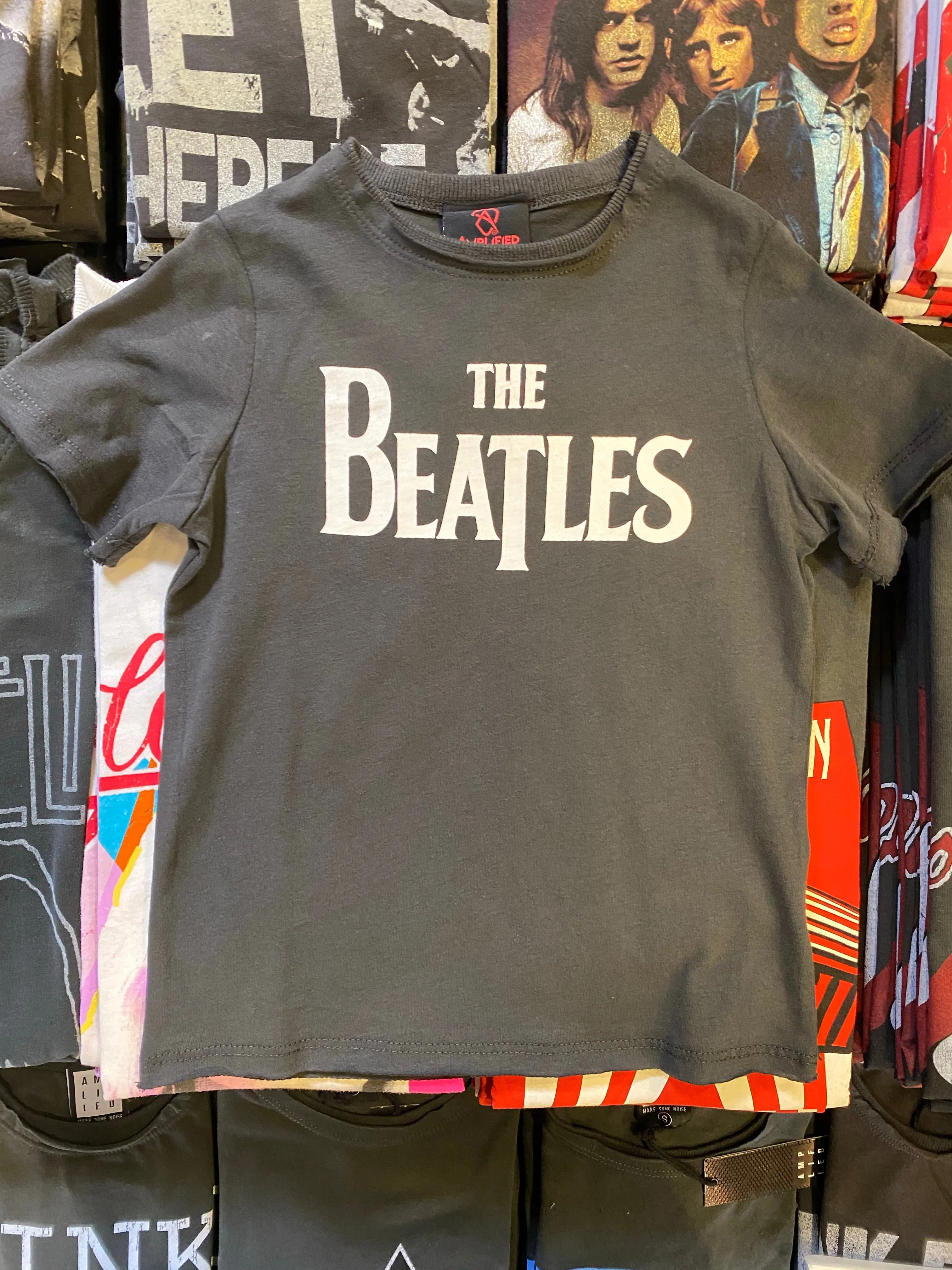 Kids Beatles T-Shirt - Charcoal